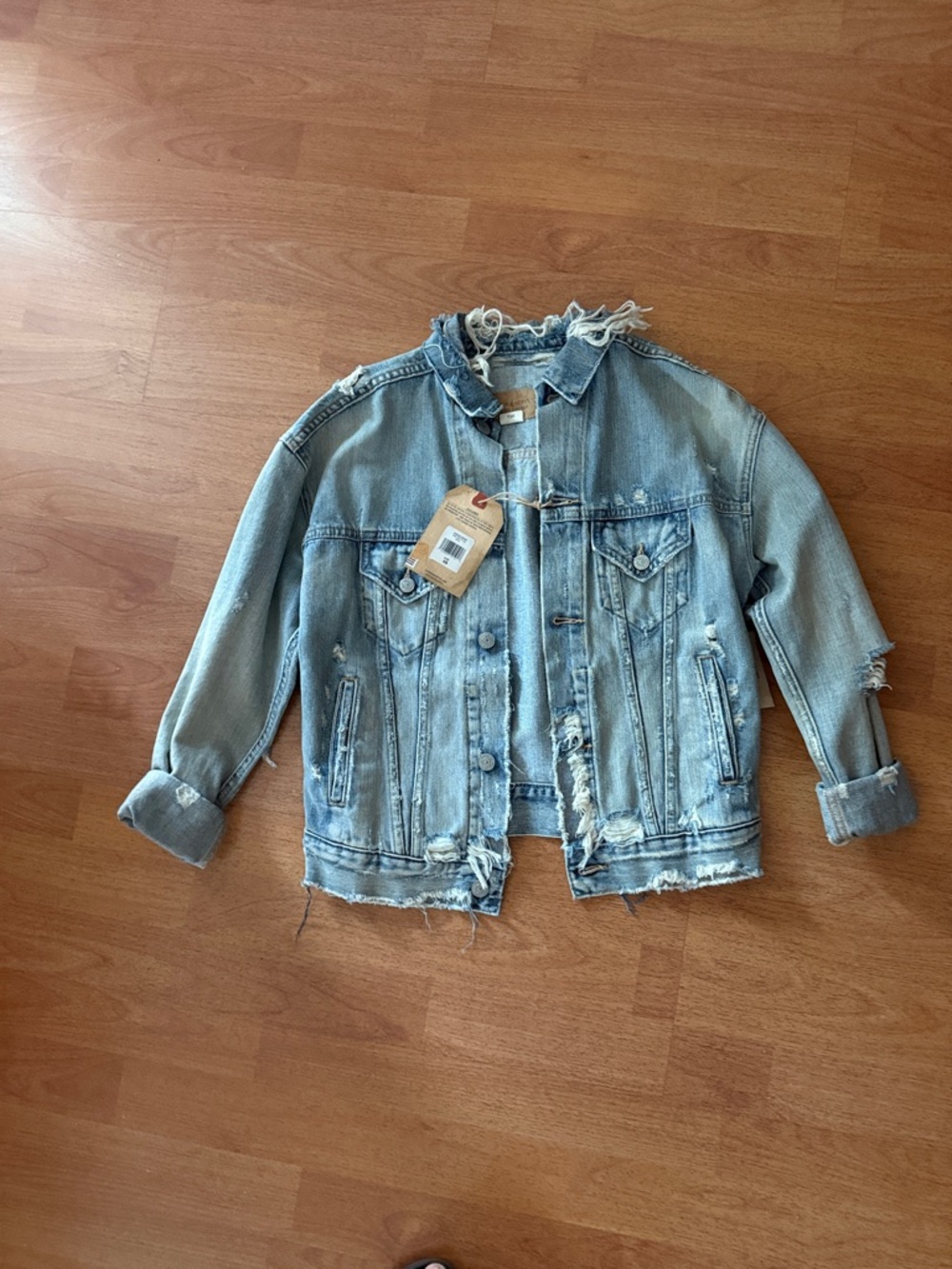 Brand new Denim and Supply Light Wash Distressed Denim Jacket